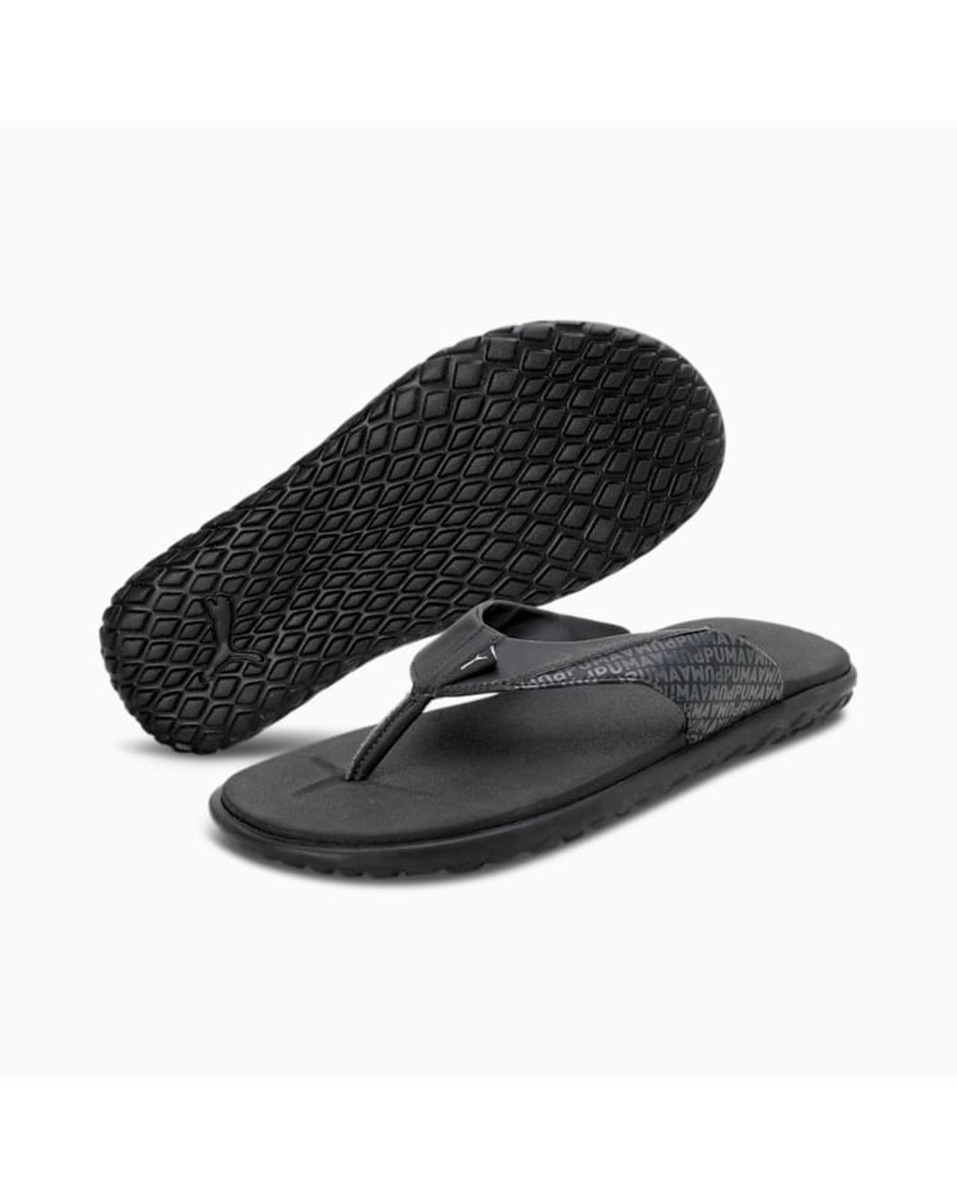 Puma Mens Synthetic Black Slip On Sandals
