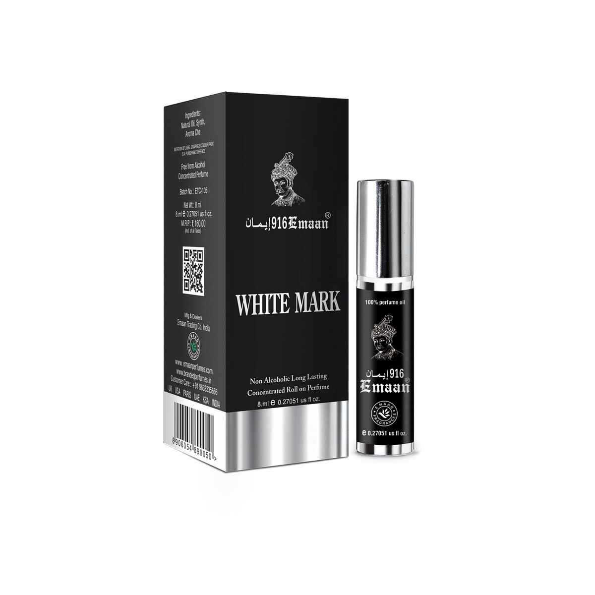 Emaan Perfumed Roll On White Mark 8ml
