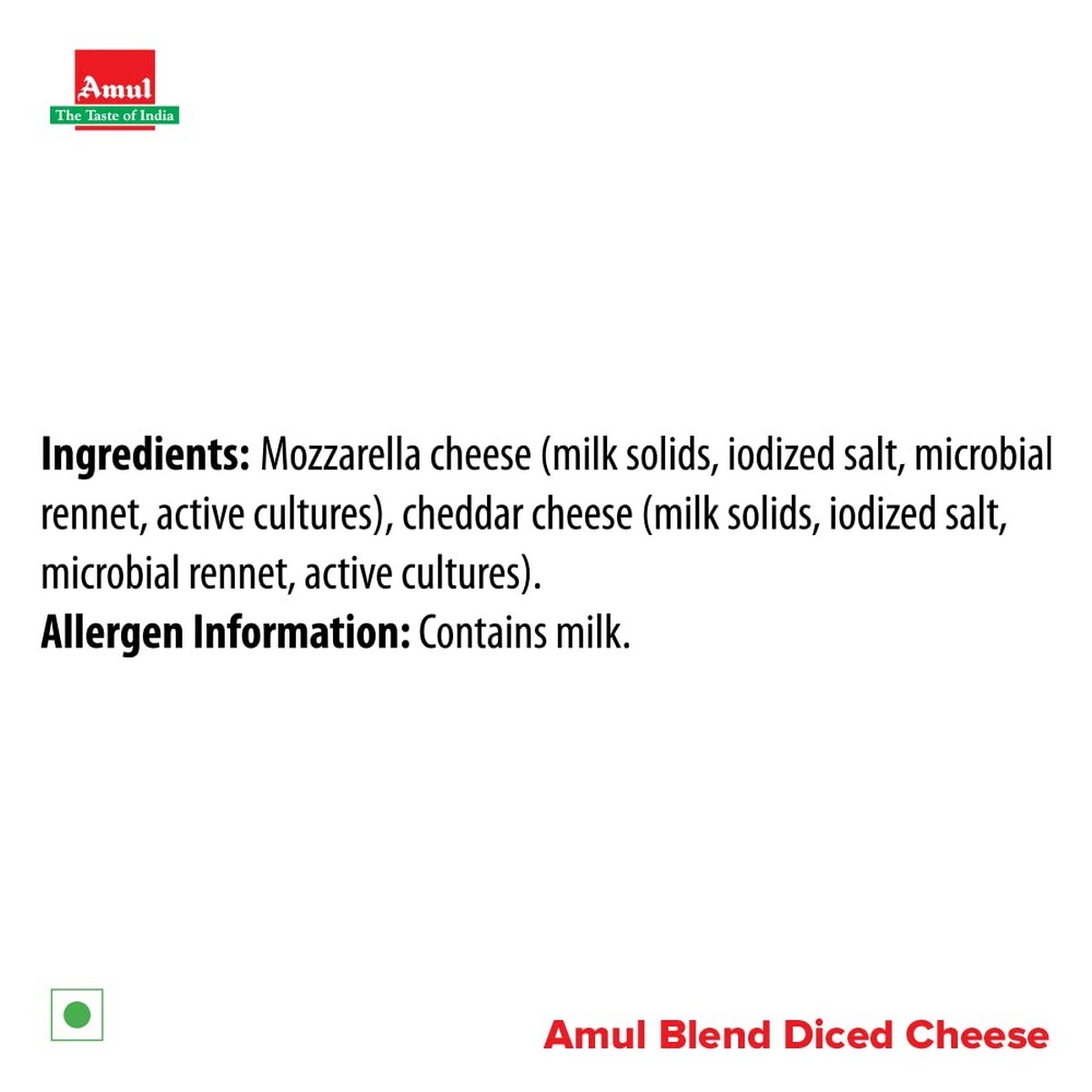 Amul Diced Cheese Blend 200g