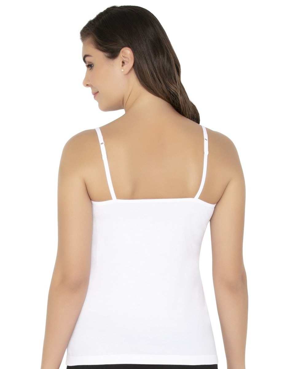 Amante Ladies Solid White Camisole Extra Large
