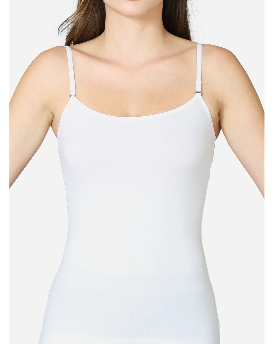 V-Star Ladies Solid White Camisole Extra large