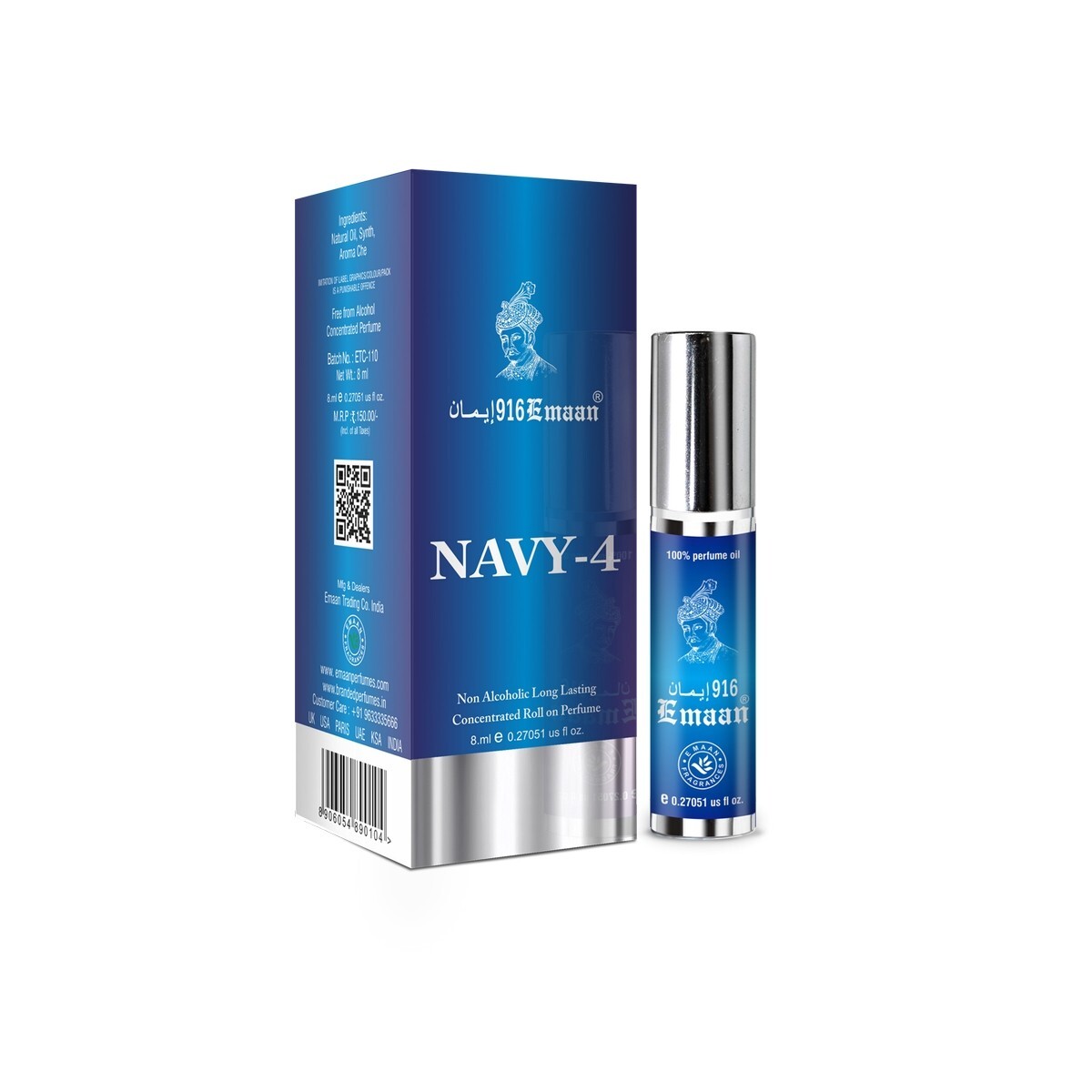 Emaan Perfumed Roll On Navy-4 8ml