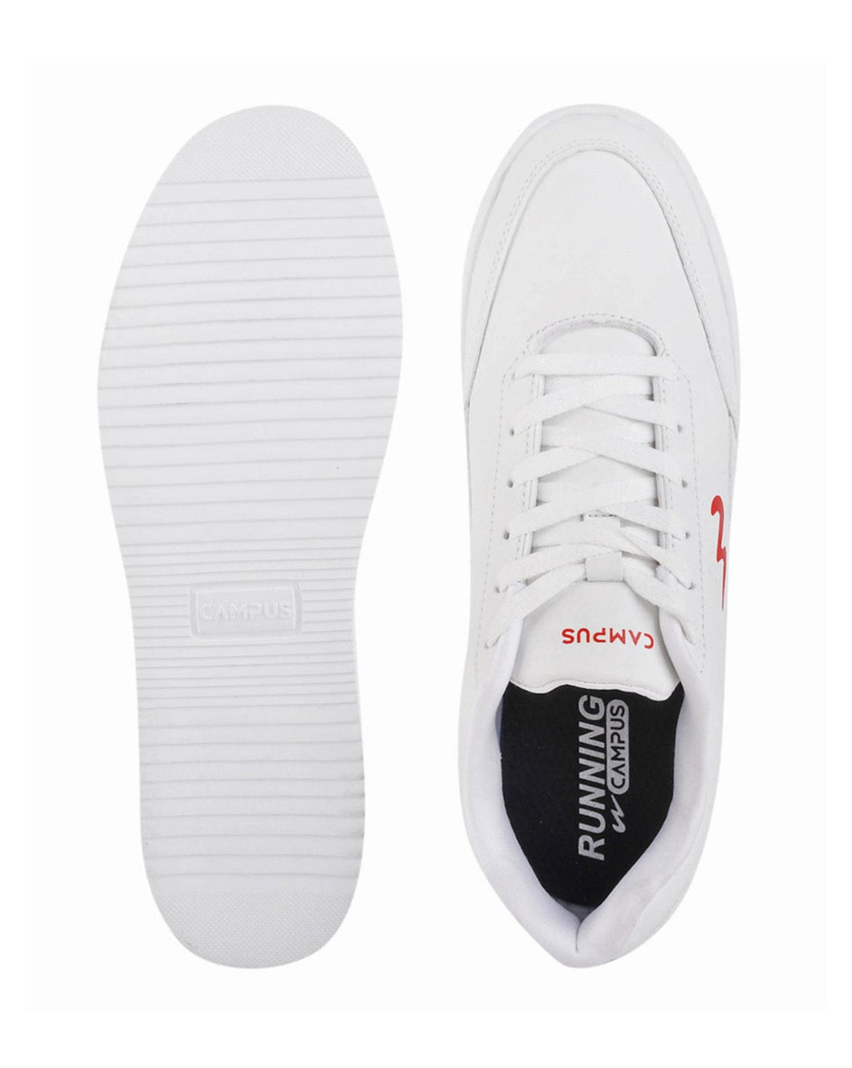 Campus Mens Pu White Lace-Ups Sports Shoes