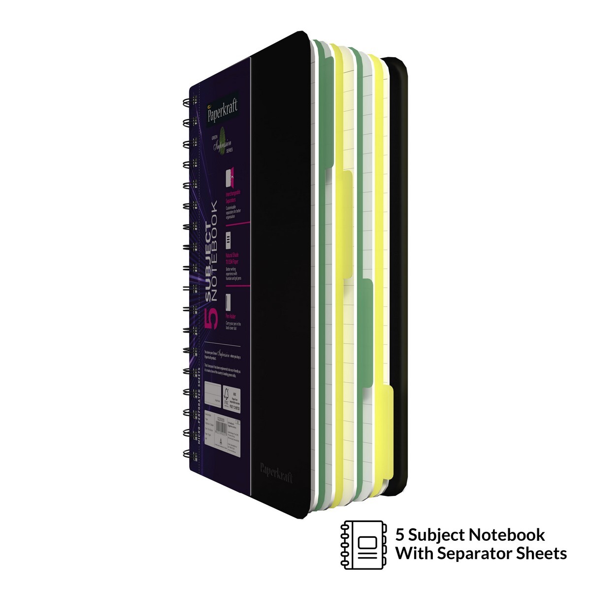 Classmate Notebook Green Impression 5S-2250055 Assorted Colour & Design