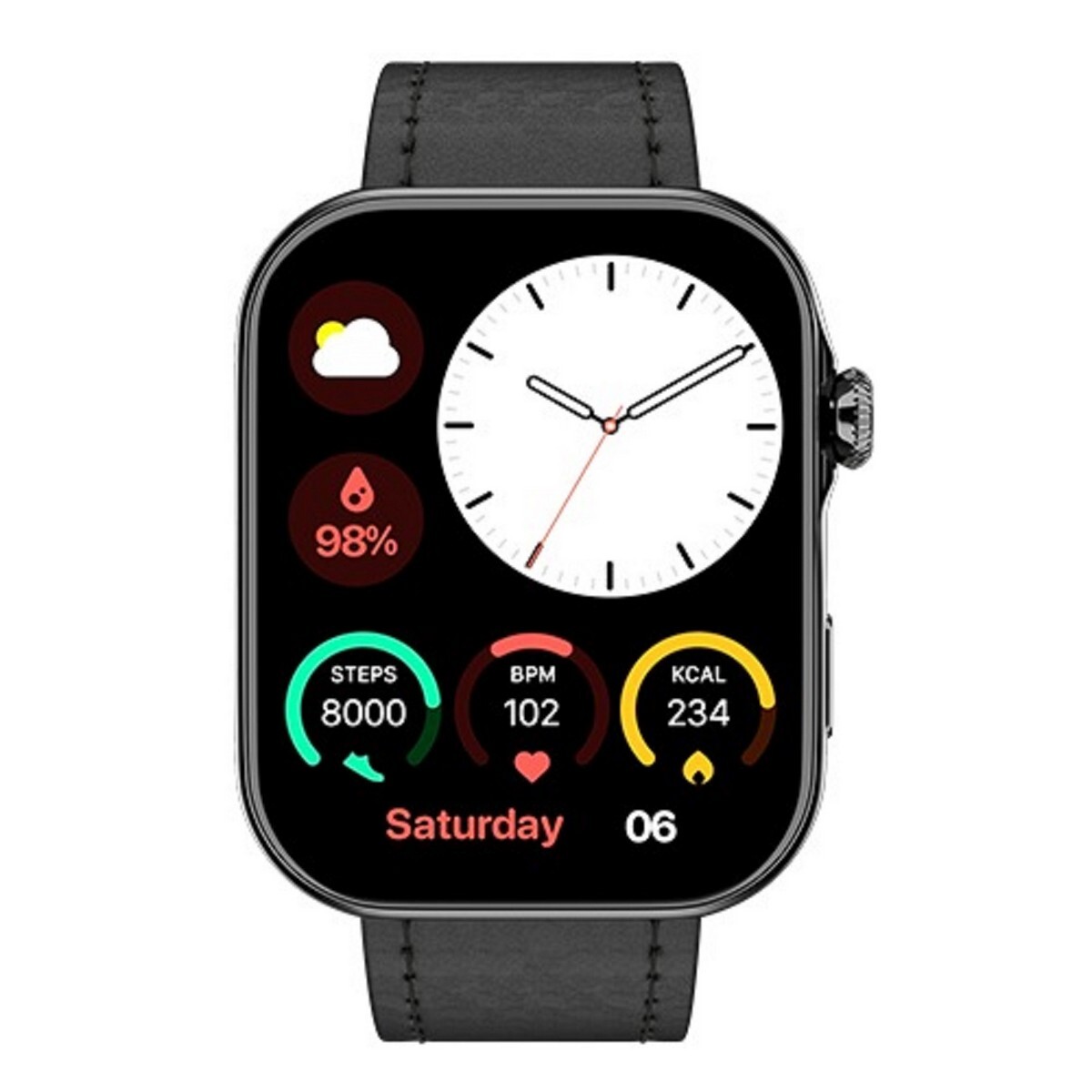 Noise Smart Watch ColorFit Ultra3 Leather Classic Black