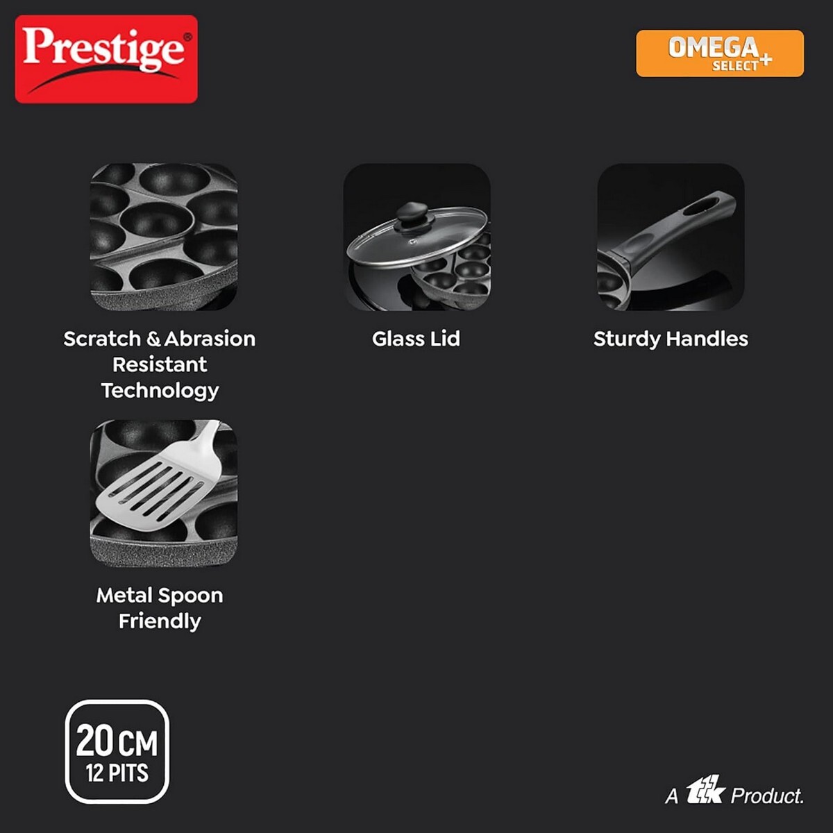 Prestige Omega Select Plus Paniyarakkal 12s Pit With Lid 0.2L