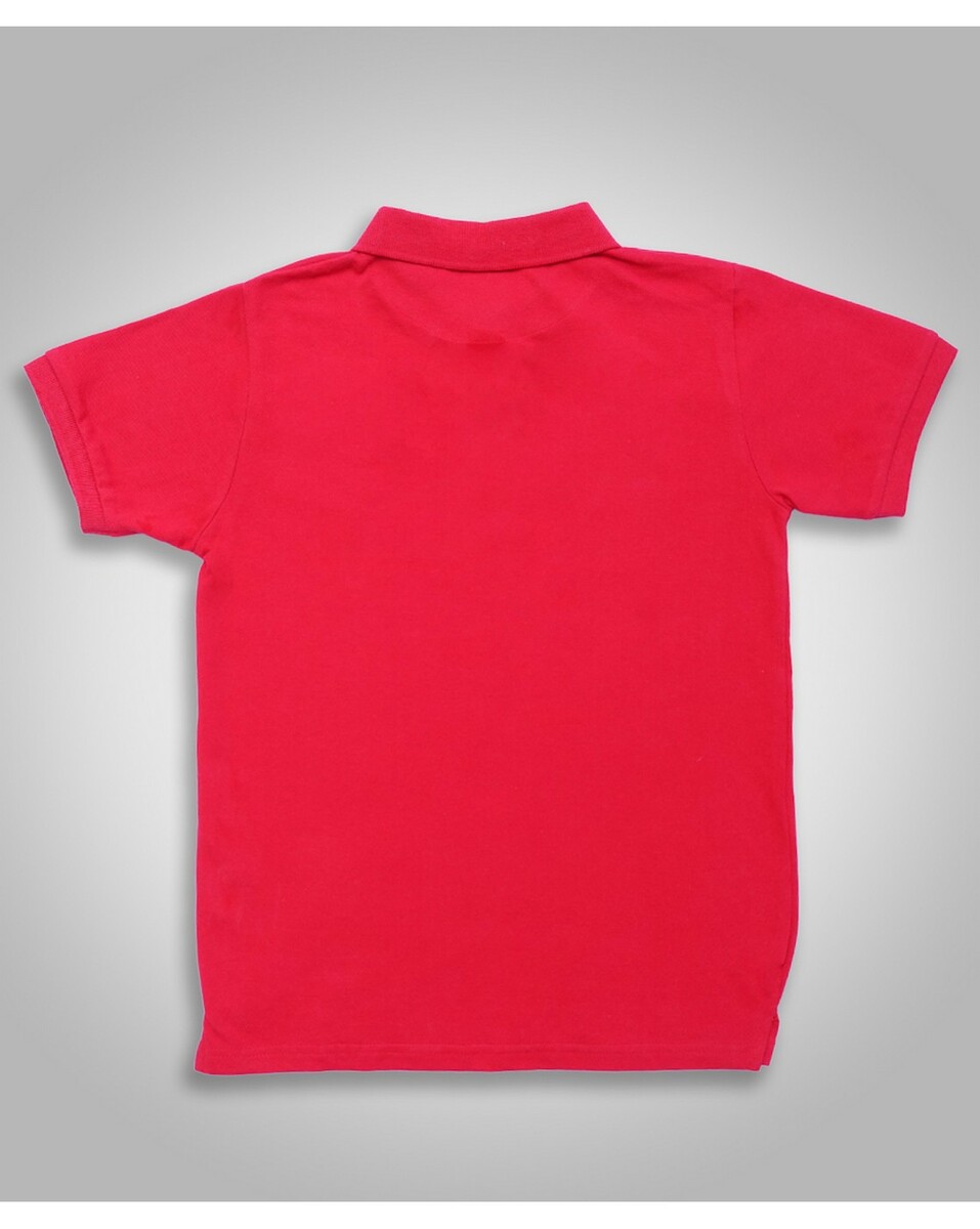Cortigiani Kids Regular Fit Red Solid T-Shirt