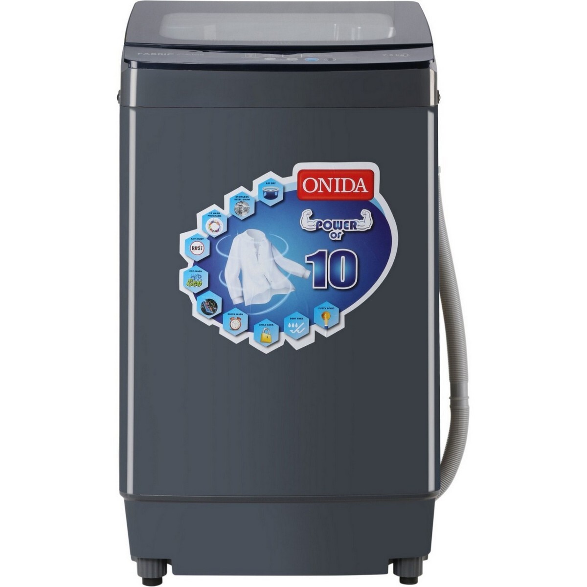 Onida Fully Automatic Top Load Washing Machine T75CGN1 7.5Kg Grey