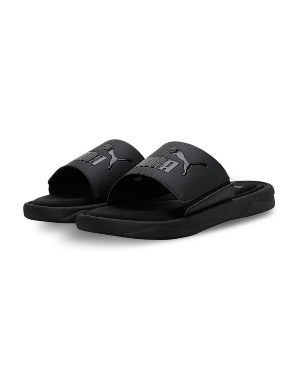 Puma Mens Synthetic  Black Slip-On Sandals