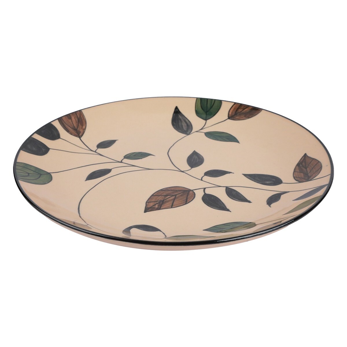 Fora Kitchen Ceramic Beige Quarter Plate-7