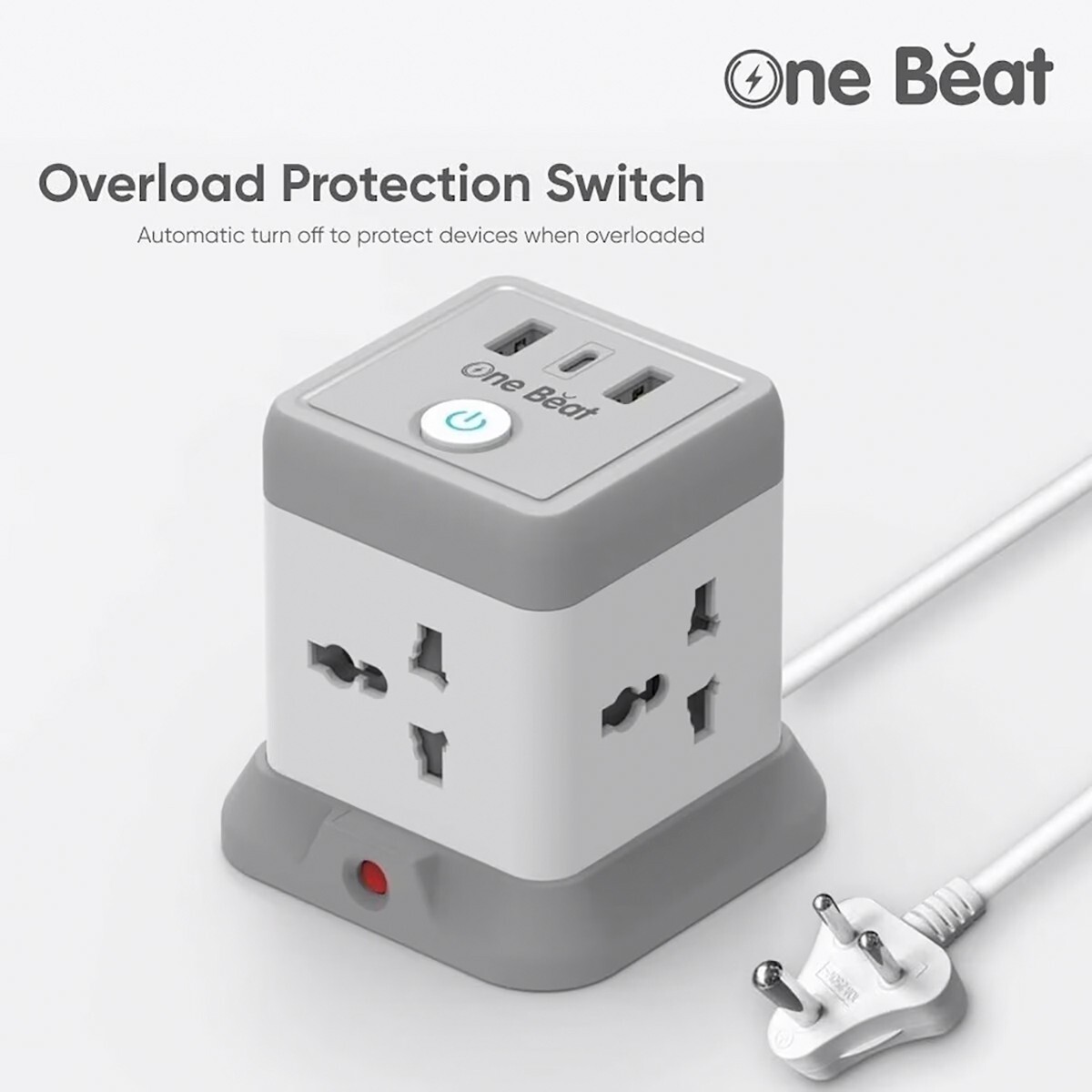 One Beat Plug Extention Cube 7in1 2M OB20432-U