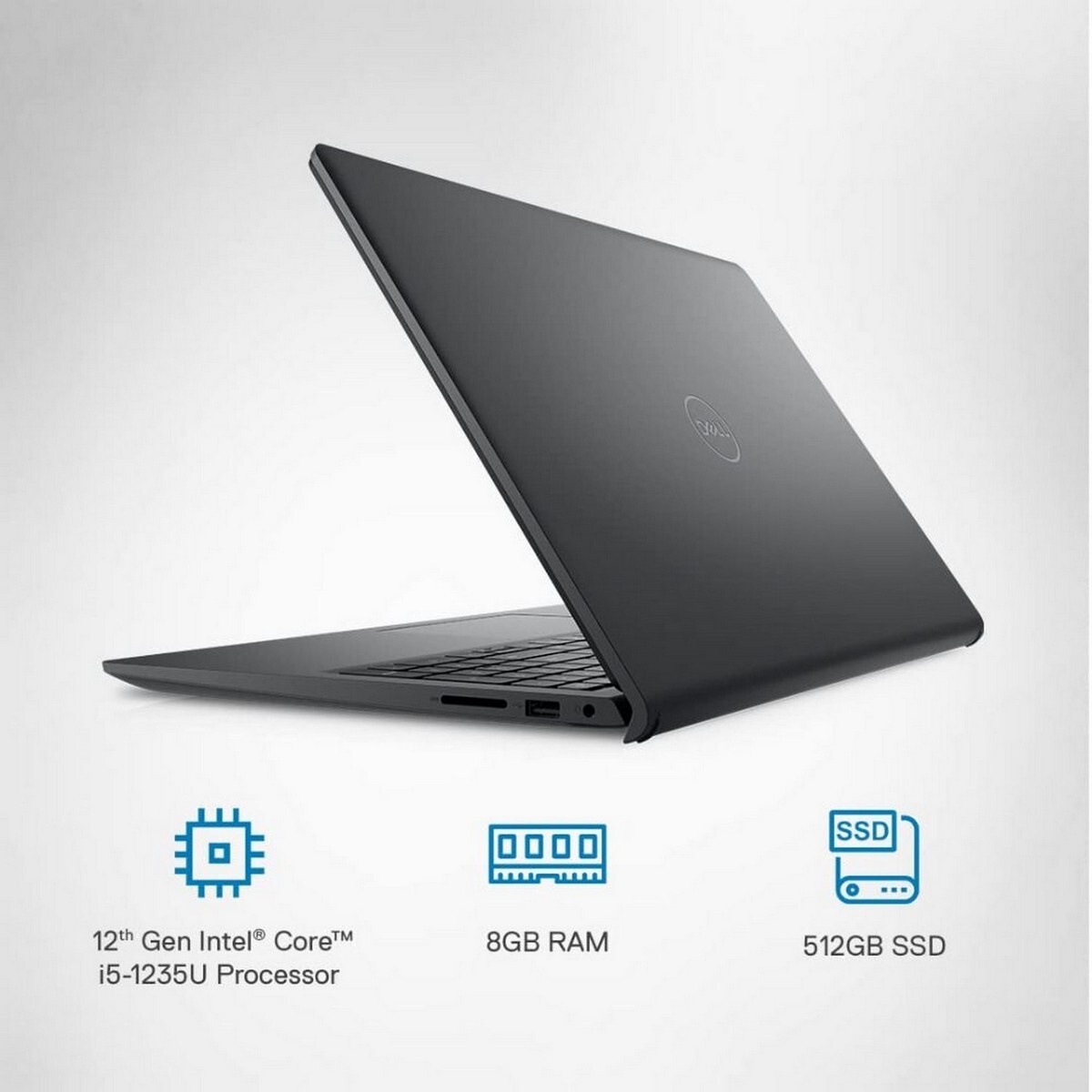 Dell Inspiron 15 Laptop (12th Gen Core i5 1235U / 8GB RAM/ 512GB SSD/ 15.6 inch (39.62 cm)/ Intel UHD Graphics / Backlit KB / Win 11/ MSO)-IN3520N843W001ORB1