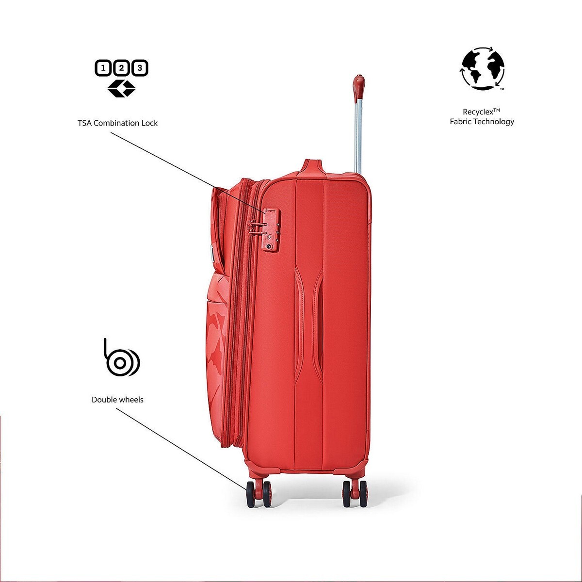 American Tourister Soft Spinner Bloom 67cm Red