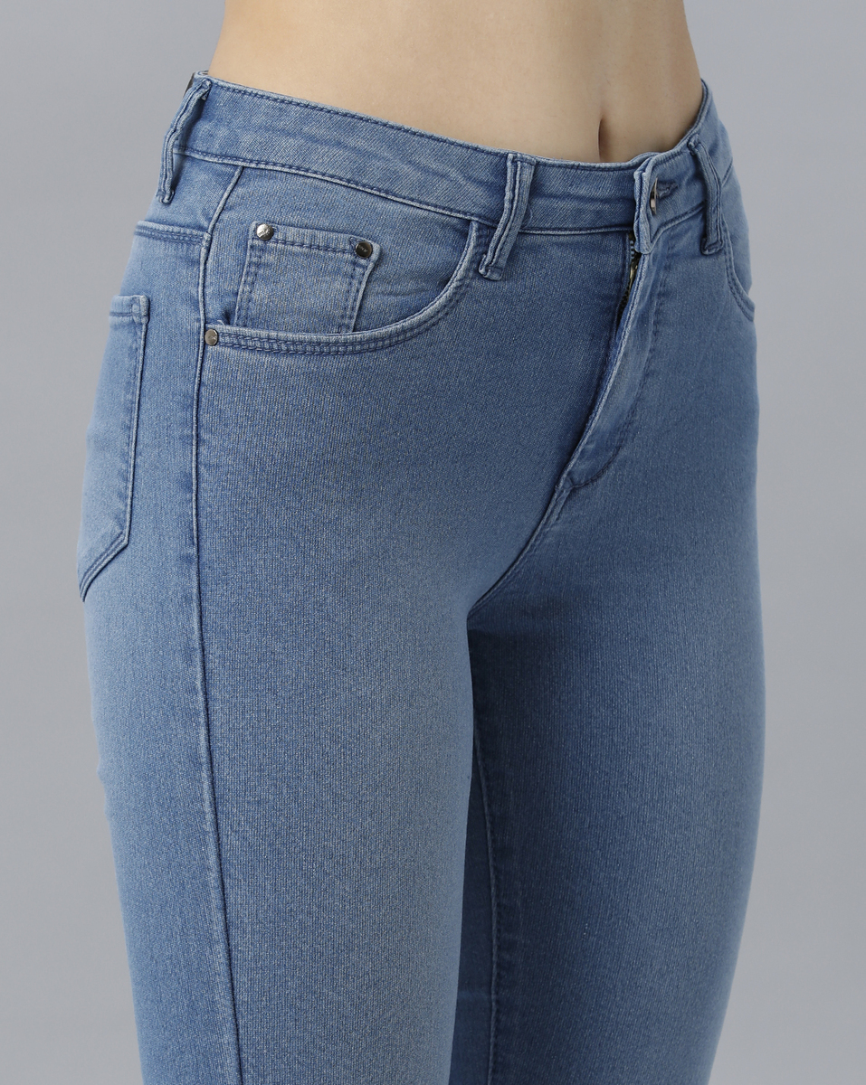 Vie Ladies Slim Fit Light Blue Jeans
