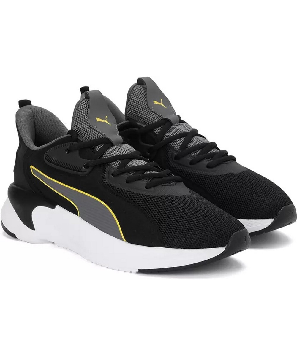 Puma Mens Textile Black Lace-Up Sports Shoe