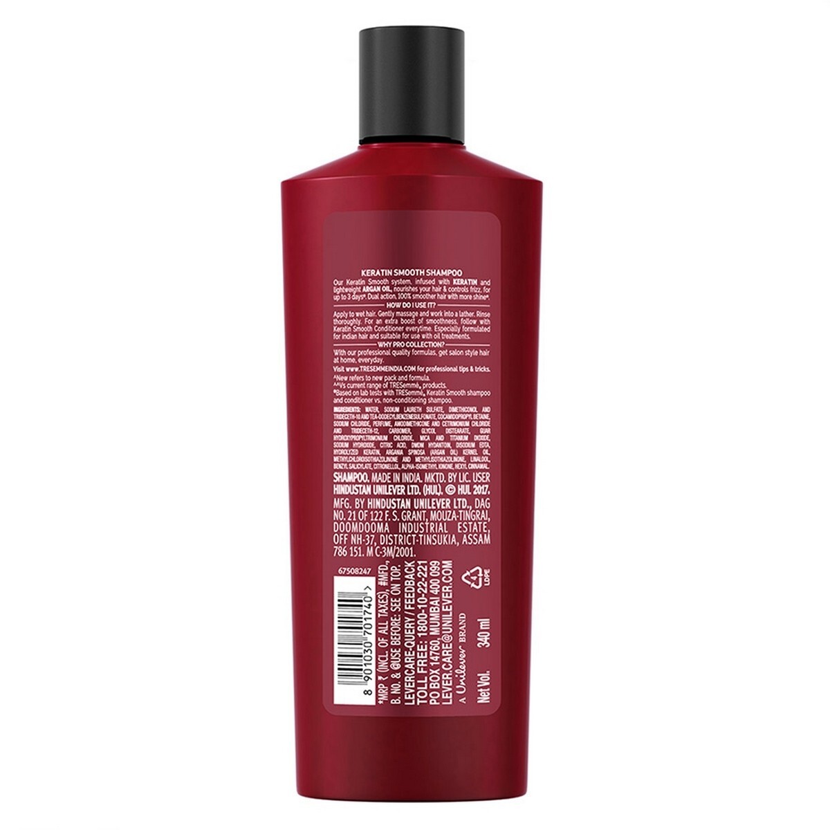 Tresemme Keratin Smooth Pro Collection Shampoo - With Argan Oil, 340 Ml