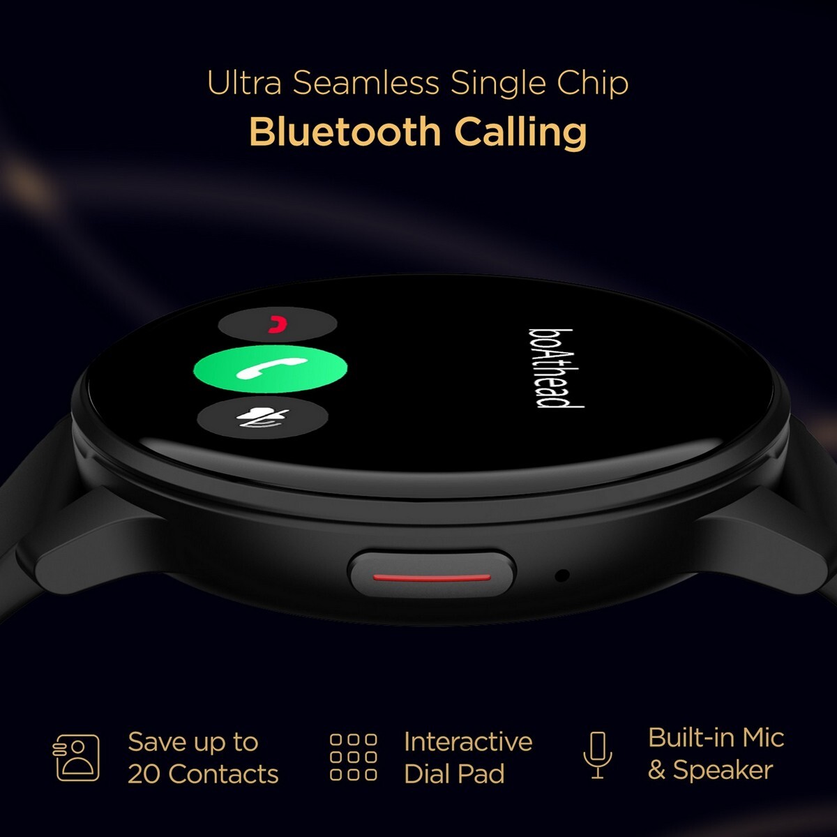Boat Smart Watch Lunar Call Active Black
