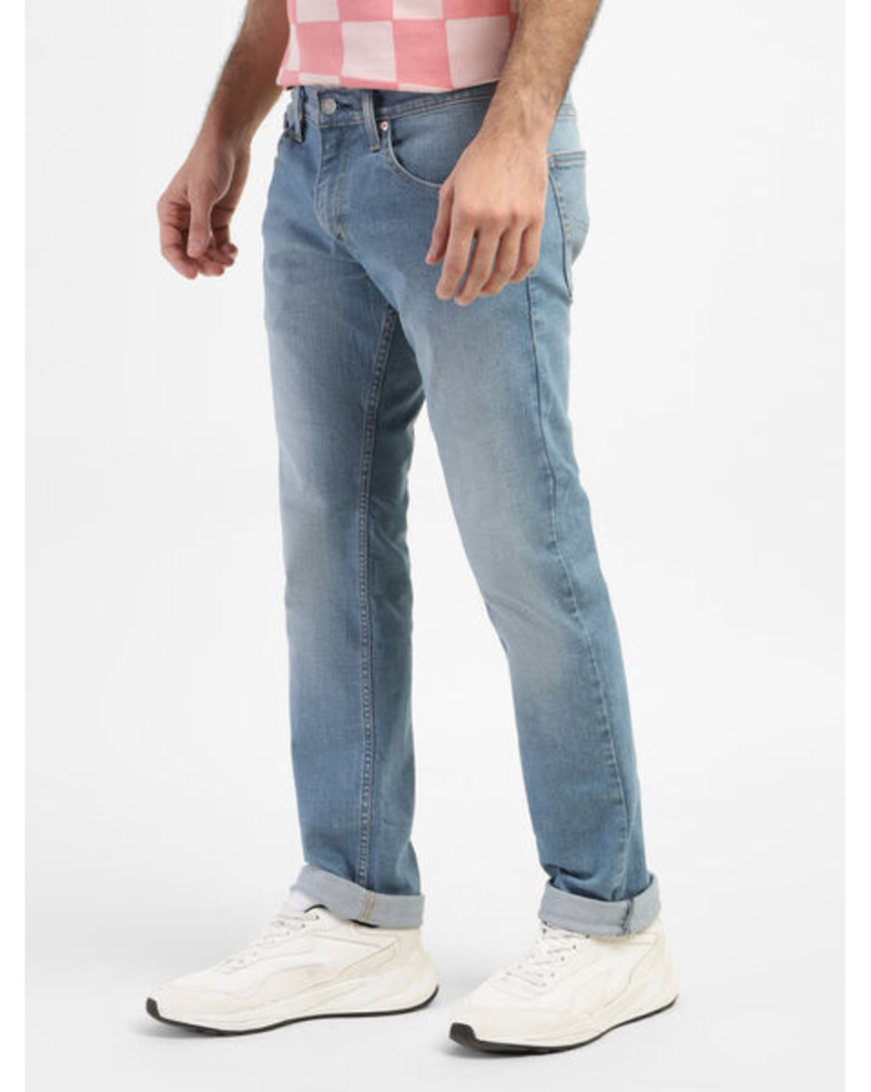 Levis Mens Solid Teapot Blue Skinny Fit Jeans