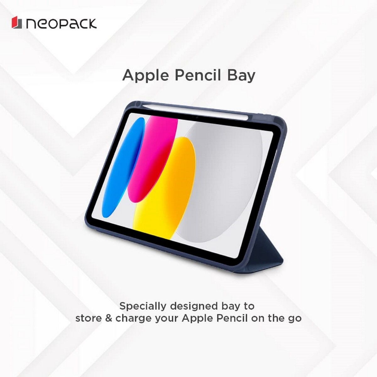Neopack Alpha Case with Apple Pencil Holder For iPad 10.9 Inches 52BL10G Blue