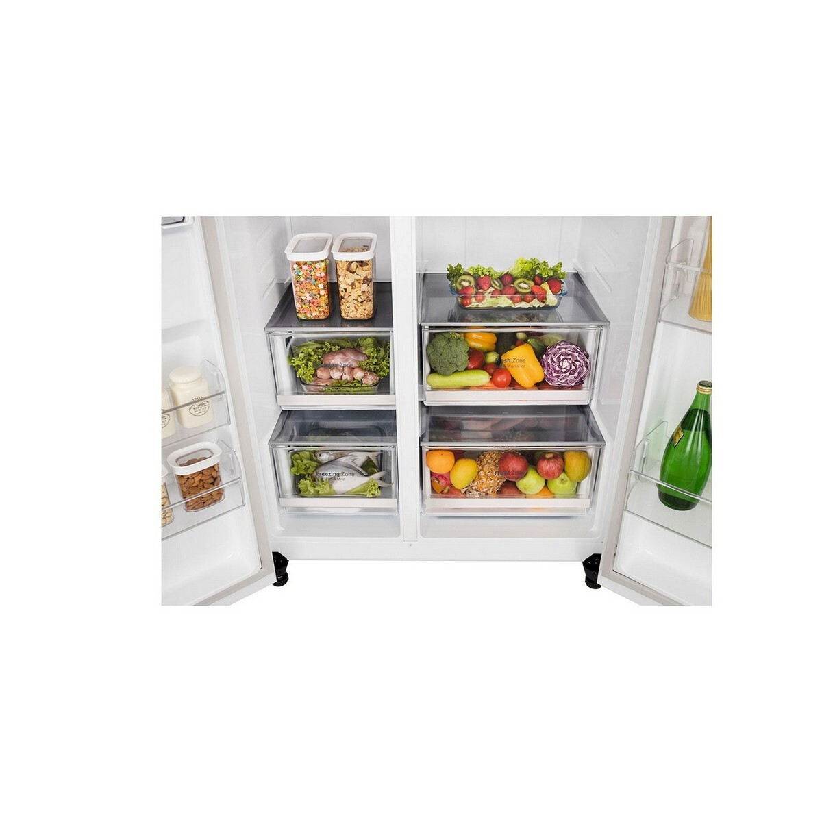 LG Side By Side Refrigerator GL-B257DLWX 655L Linen White