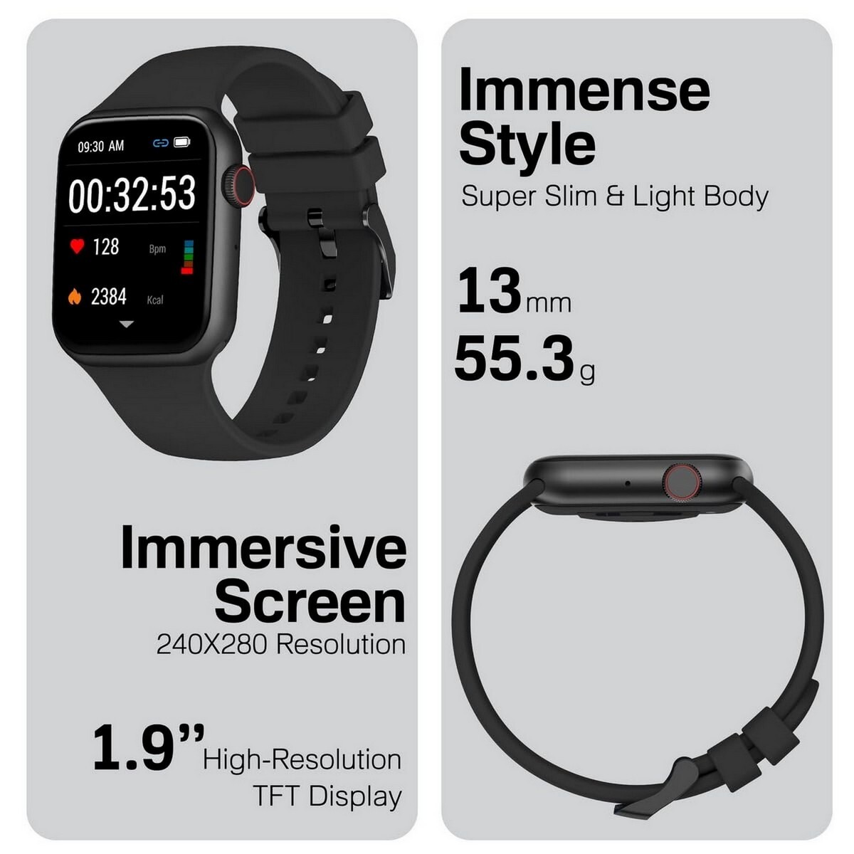 Promate XWatch-B19 Smart Watch Black