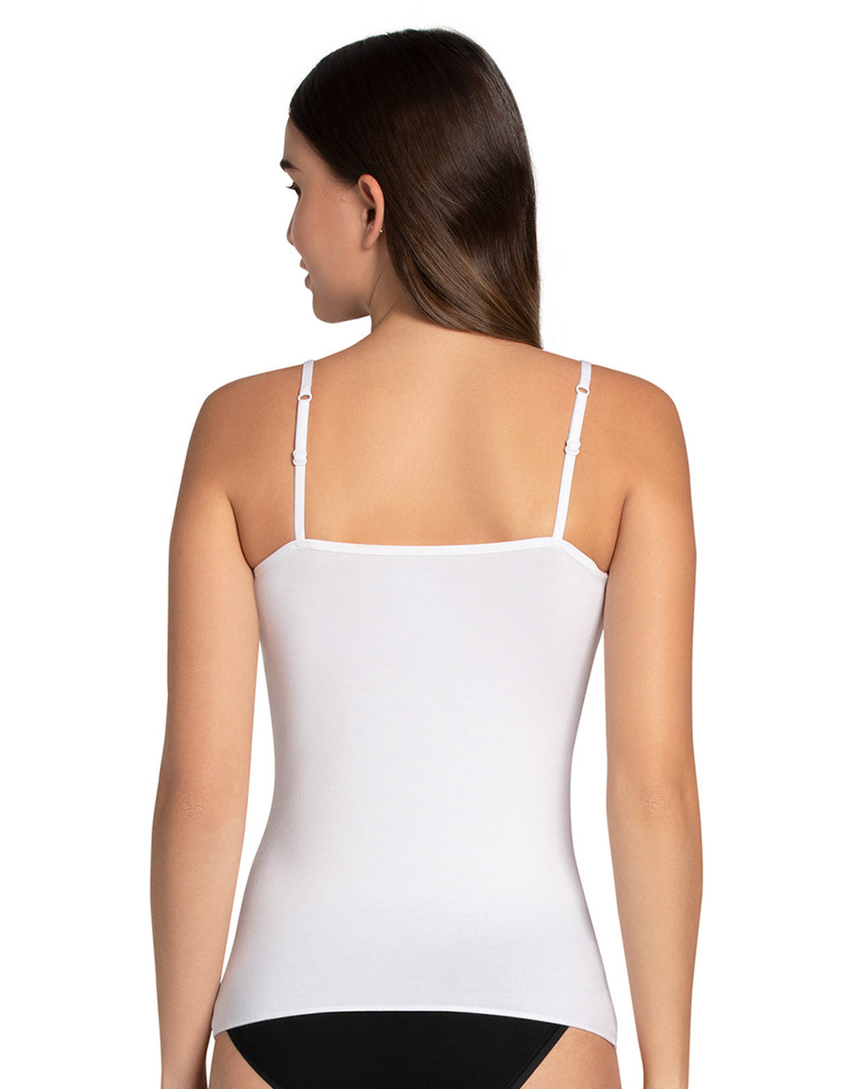 Amante Ladies Solid White Camisole Double Extra Large