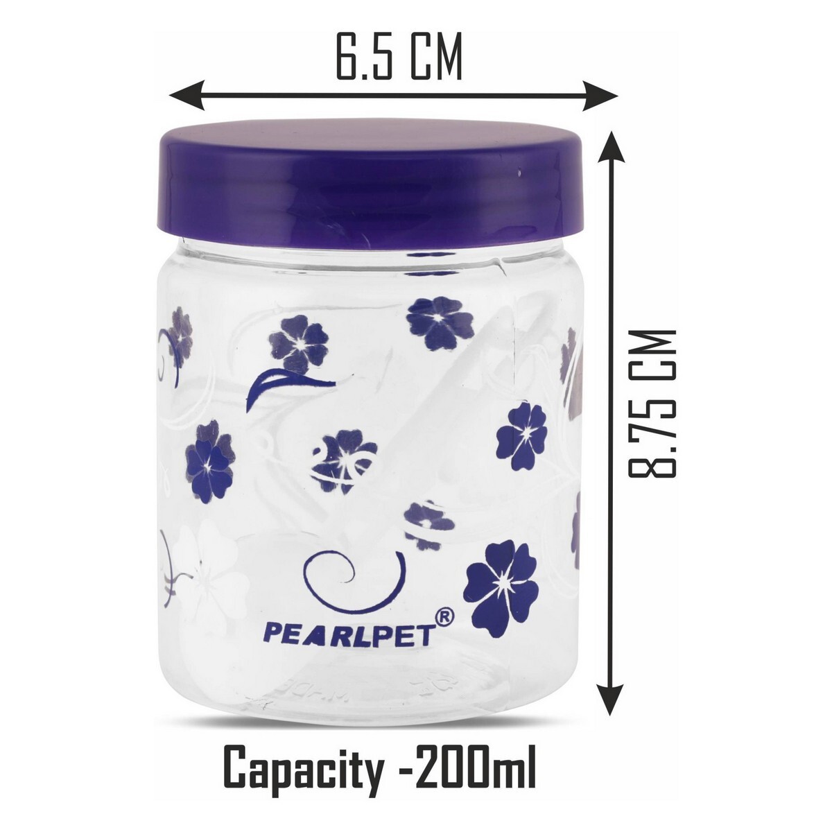 Pearlpet Blossom Jar 200ml 3pc Set Assorted