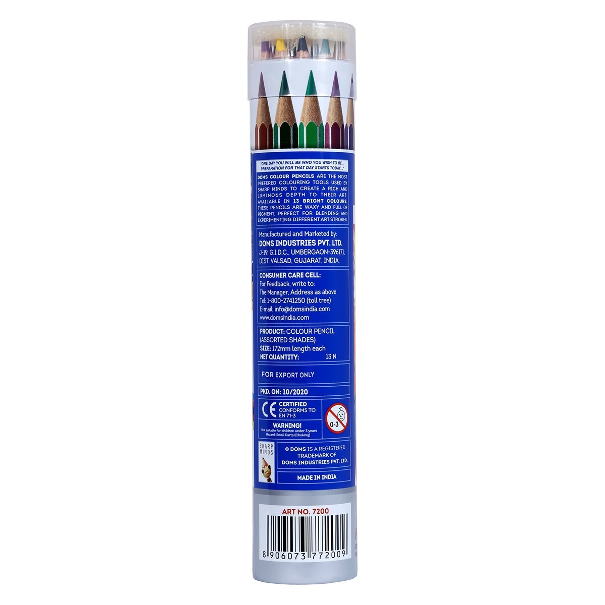 Doms FSC 12 Pencil Round Tin 7200