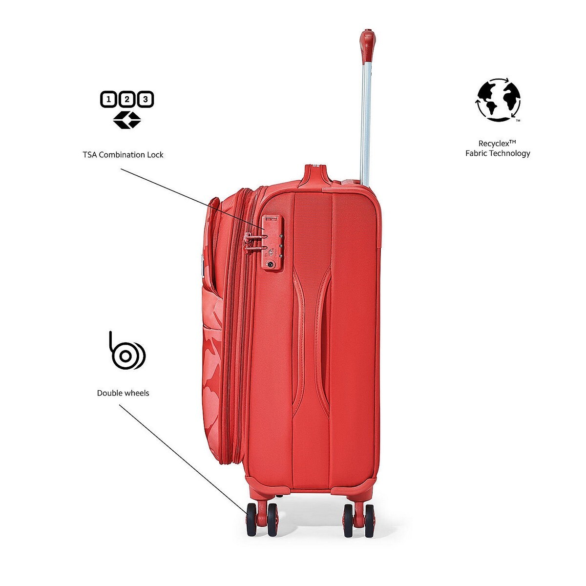 American Tourister Soft Spinner Bloom 55cm Red