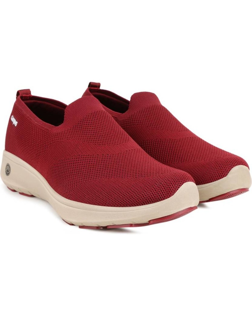 Campus Mens Mesh Maroon Pull-up Sports Shoes