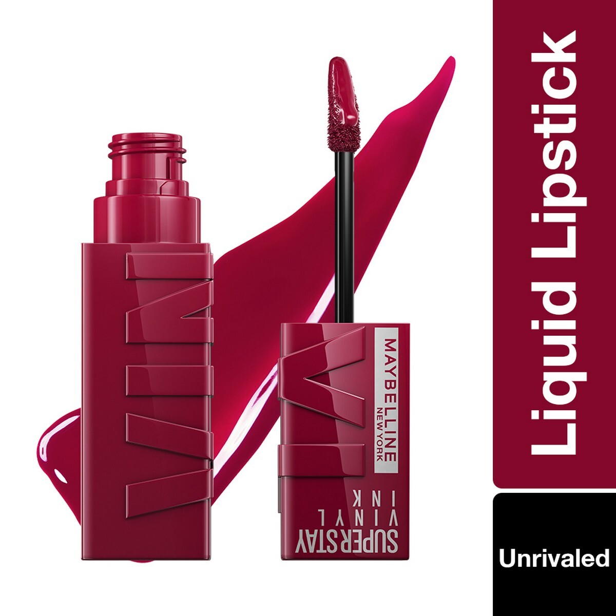 Maybelline Superstay Vinyl Ink Liquid Lipstick, Unrivaled , High Shine That Lasts for 16 HRs , Enriched With Vitamin E & Aloe
