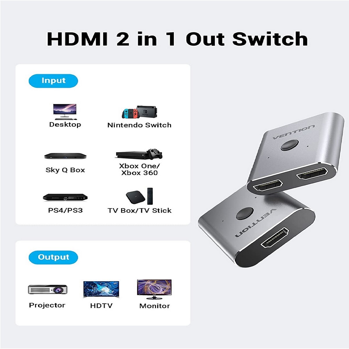 Vention HDMI 2-Port Switcher-AFUH0