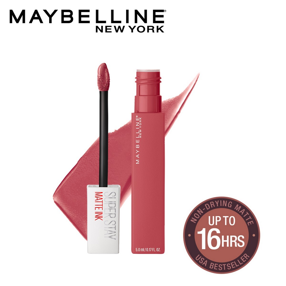 Maybelline New York Super Stay Matte Ink Liquid Lipstick, 225 Delicate, 5g