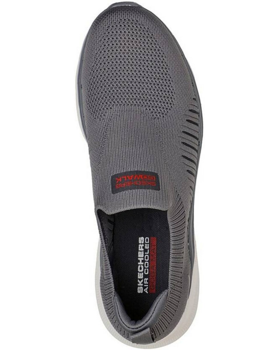Skechers Mens Textile Grey Slip-On Sports Shoe
