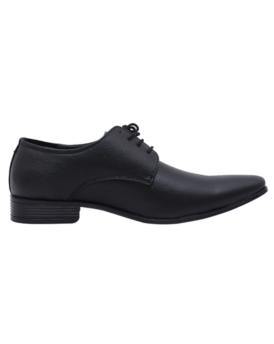 Debackers Mens Leather Black Lace-Ups Formal Shoes
