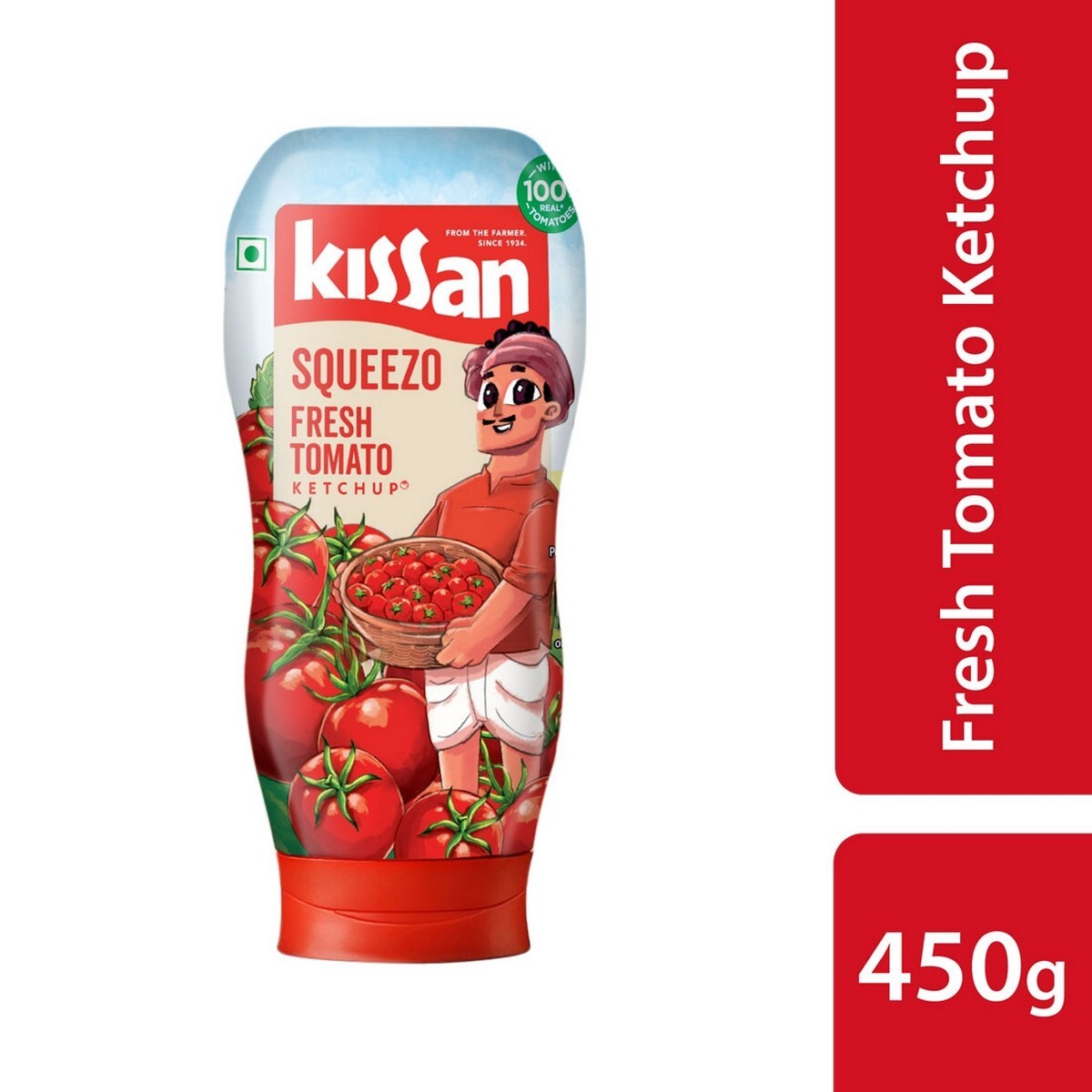 Kissan Fresh Tomato Ketchup Squeezy 450Gm