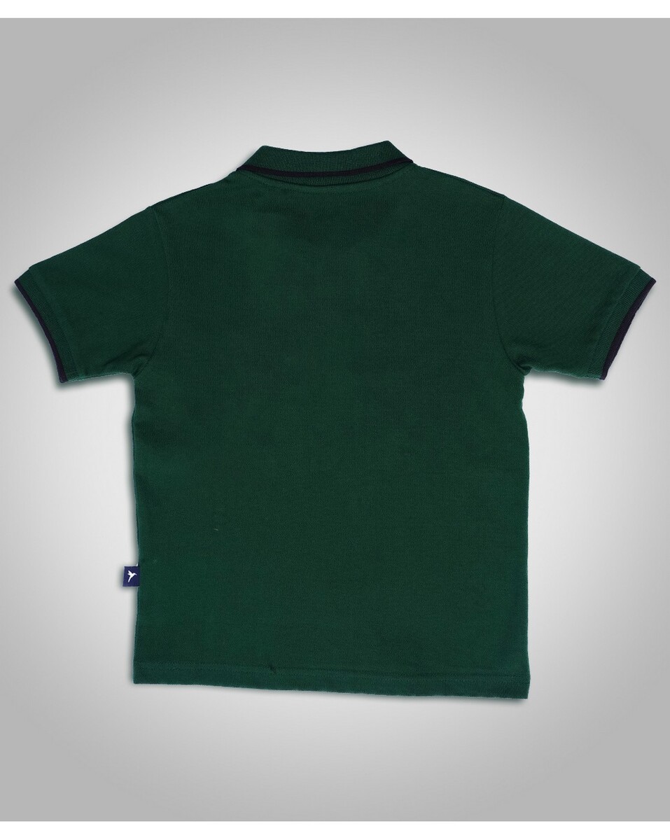 Eten Kids Regular Fit Green Solid T-Shirt