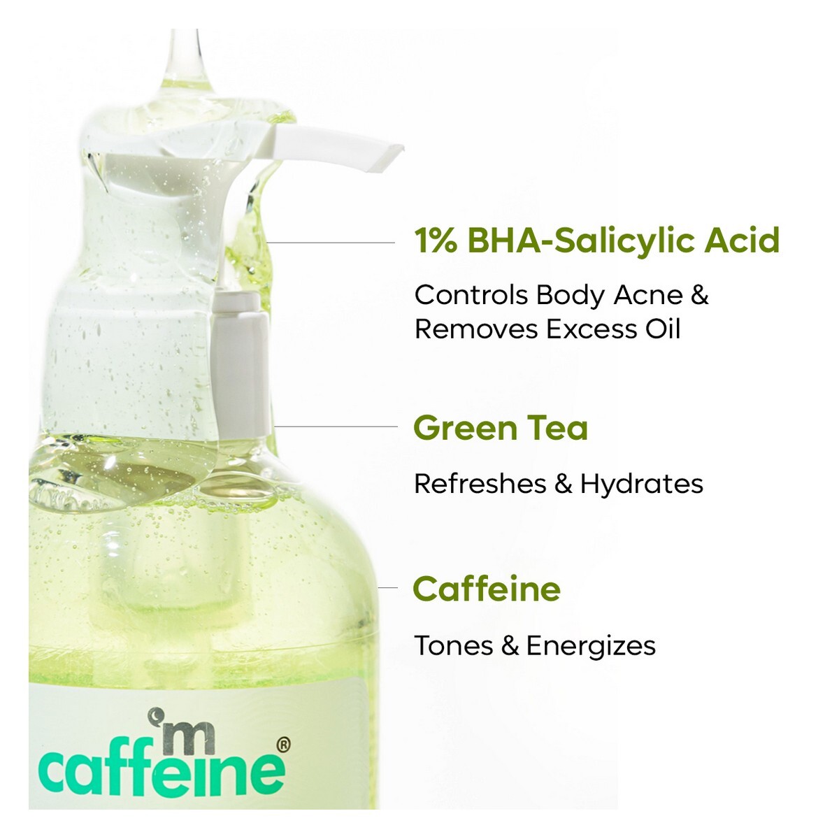 Green tea body wash with BHA Salicylic acid - 1%