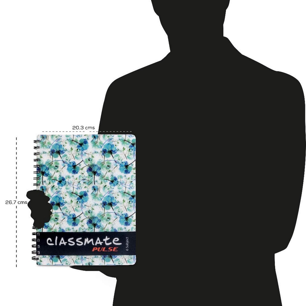 Classmate 6 Subject Notebook Single Line 302p-2100117 Assorted Colour & Design