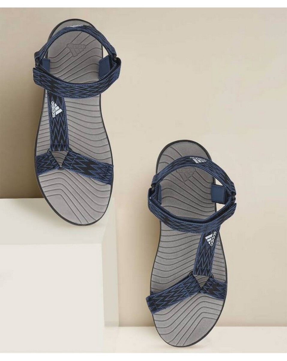 Adidas Mens Textile Blue Velcro Sandals
