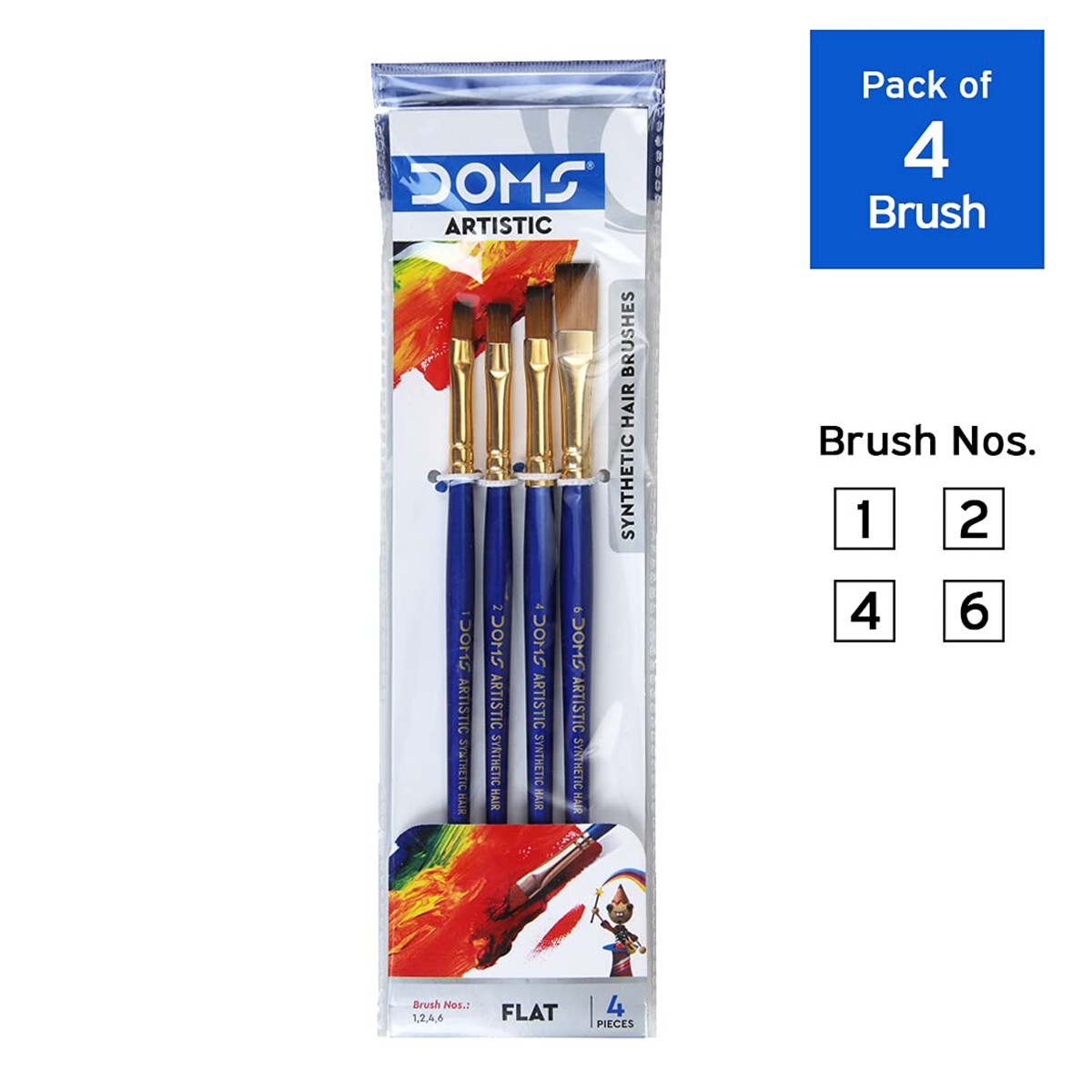 Doms Synthetic Brush Flat 4s 8063