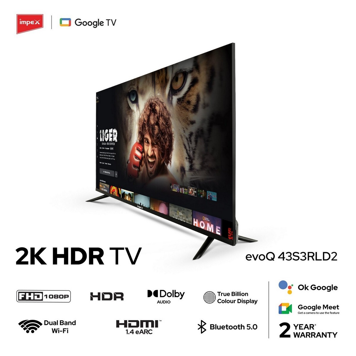 Impex EvoQ Full HD Smart Google TV  43S3RLD2 43 Inches