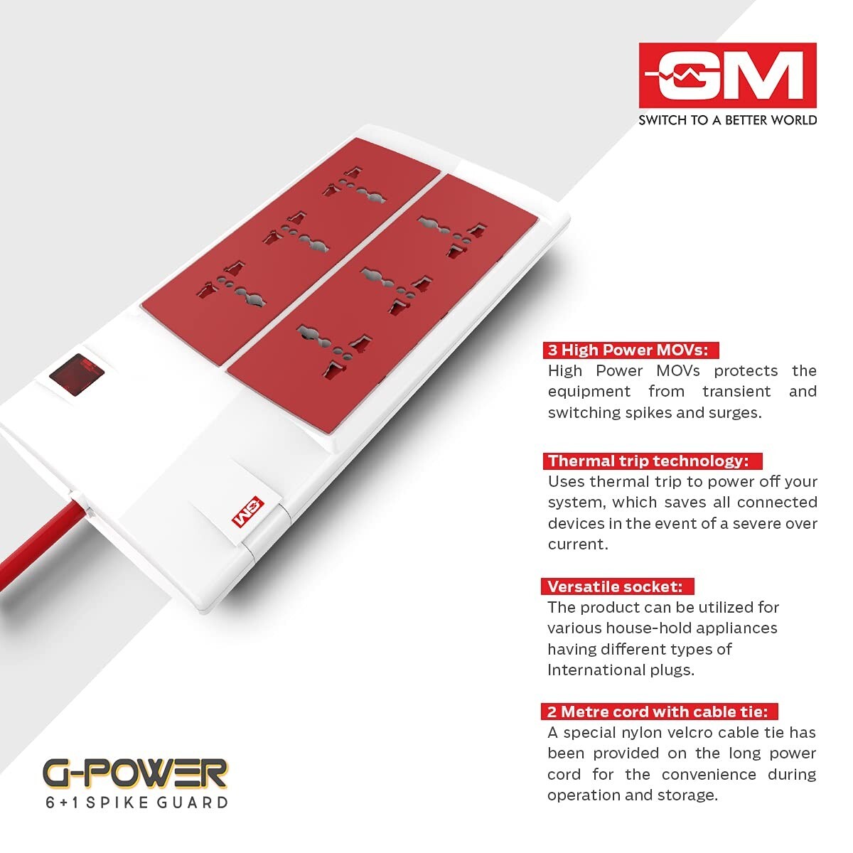 GM G-Power Spike Guard Adapter With Switch 6+1-3059