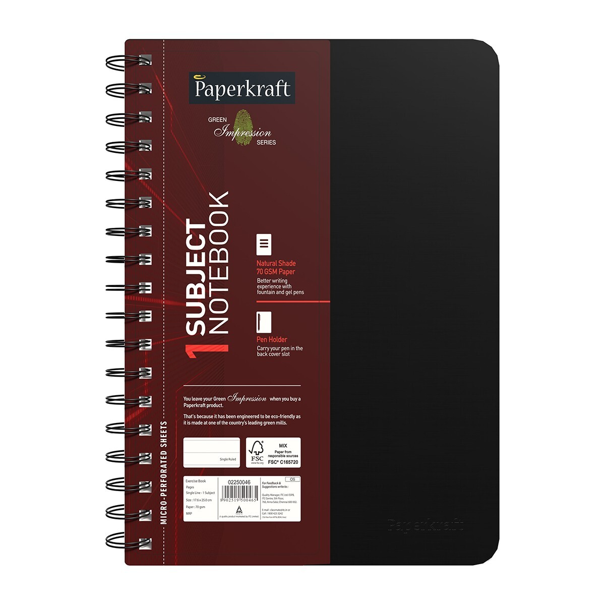 Classmate Notebook Green Impression 1S-2250046 Assorted Colour & Design