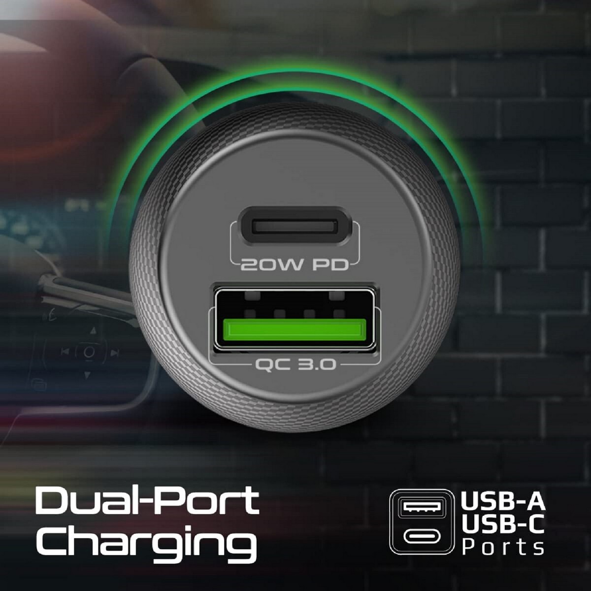 Promate Car Charger Drivegear 20W
