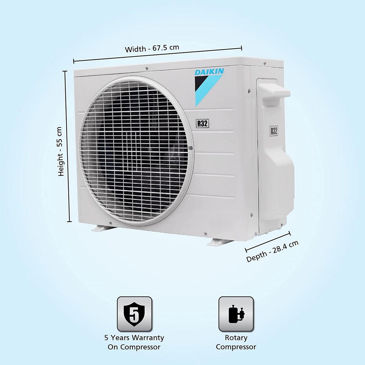 Daikin Non Inverter Air Conditioner FTL28UV16 0.8 Ton 3 Star