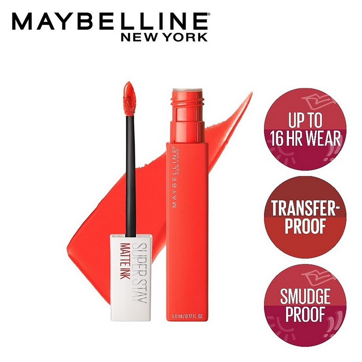 Maybelline New York Super Stay Matte Ink Liquid Lipstick, 25 Heroine, 5g