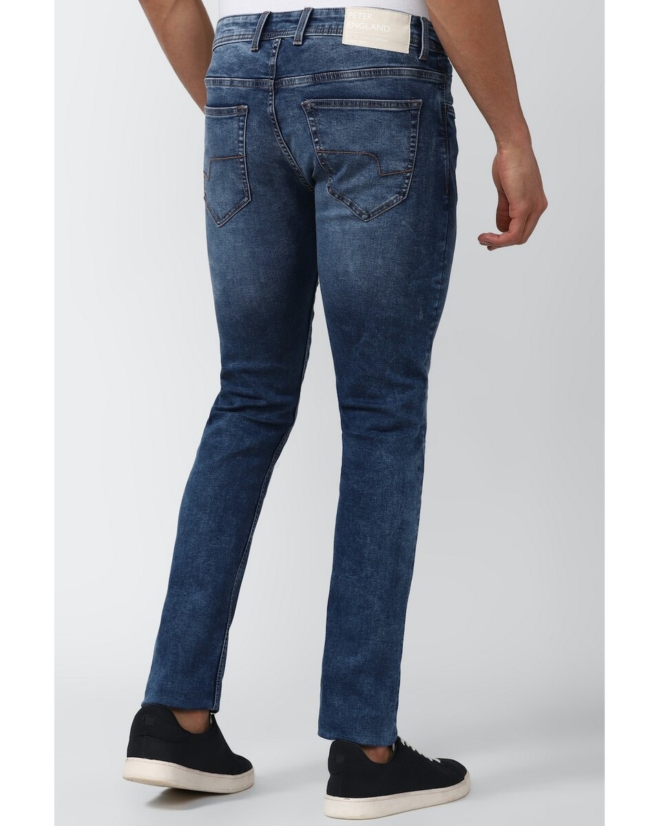 Peter England Mens Low Skinny Fit Navy  Mens Jeans