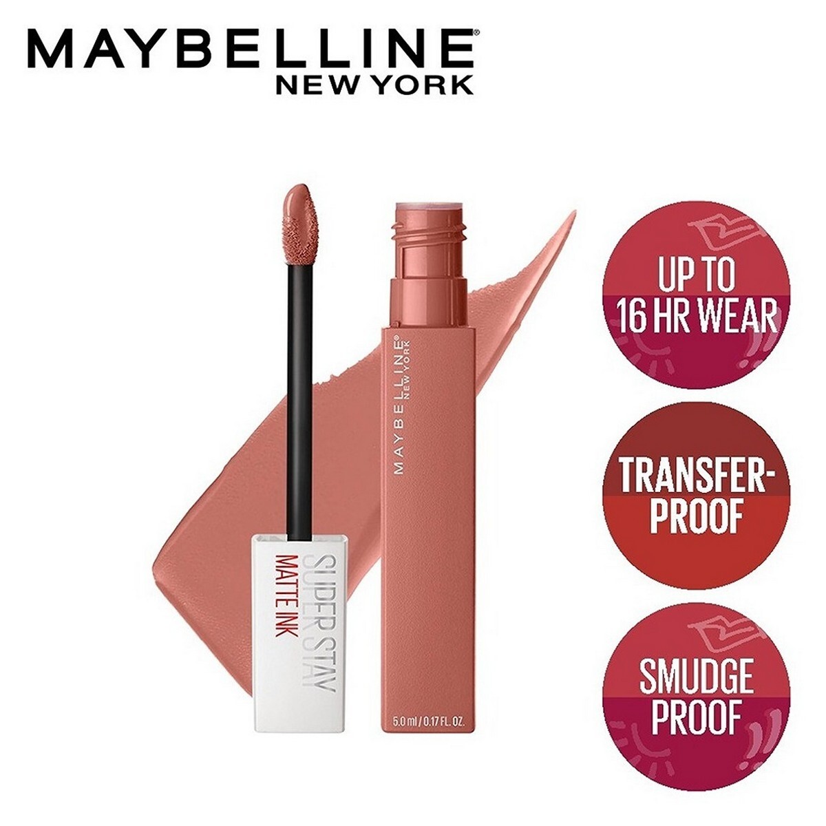 Maybelline New York Super Stay Matte Ink Liquid Lipstick, 65 Seductress, 5g