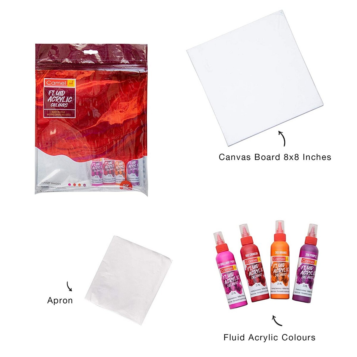 Camlin Fluid Acrylic Kit Sunset-3212897
